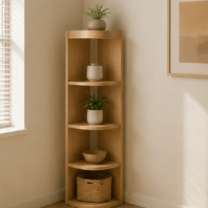 Narrow Corner Storage Bookshelf